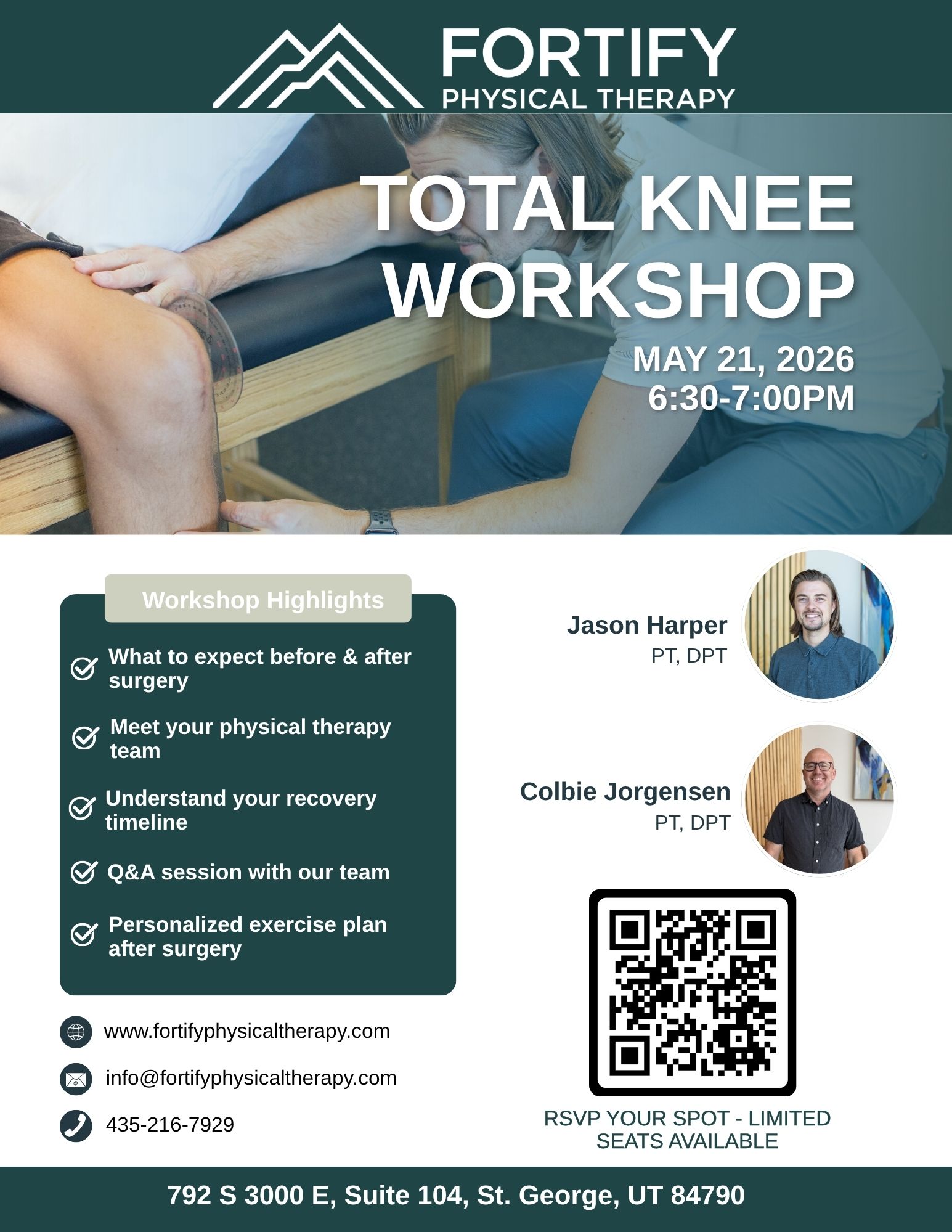 Join us for our Total Knee Workshop